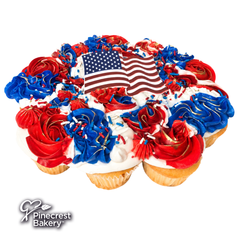 4th of July All-American Cupcake Cake