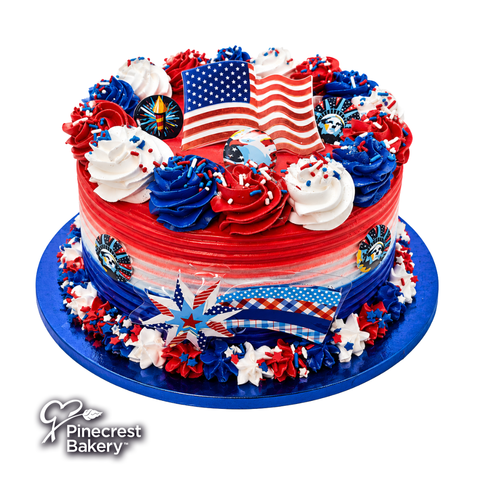 4th of July Colors Merengue Cake