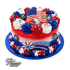 4th of July Colors Merengue Cake