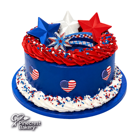 4th of July Blue Merengue Cake