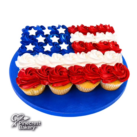4th of July Flag Cupcake Cake