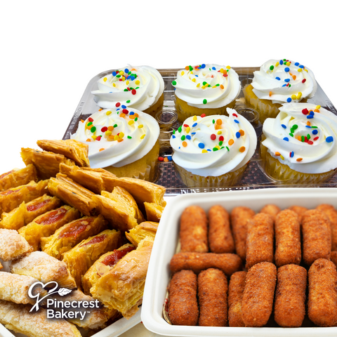 25 Pastelitos, 25 Croquetas, 6-Pack Cupcakes