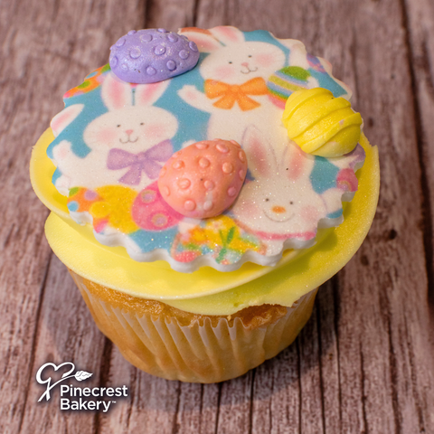 Easter Fondant Buttercream-Filled Cupcakes