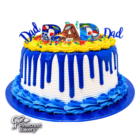 Father's Day Merengue Cakes: Blue Dad Cake