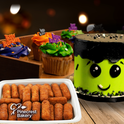 Halloween Buttercream Cake, 25 Croquetas, and 6-Pack cupackes