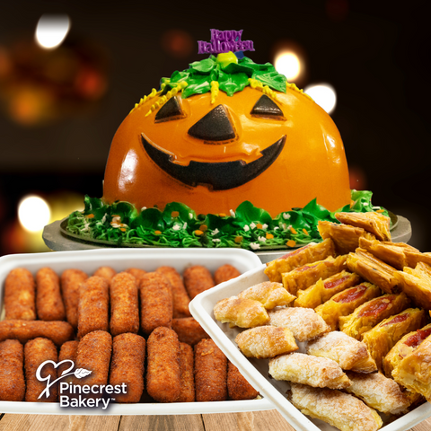 Halloween Sweet Pack: 25 Pastelitos, 25 Croquetas, Halloween Cake