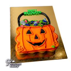 Halloween: Pumpkin Basket Cupcake Cake (Filled)