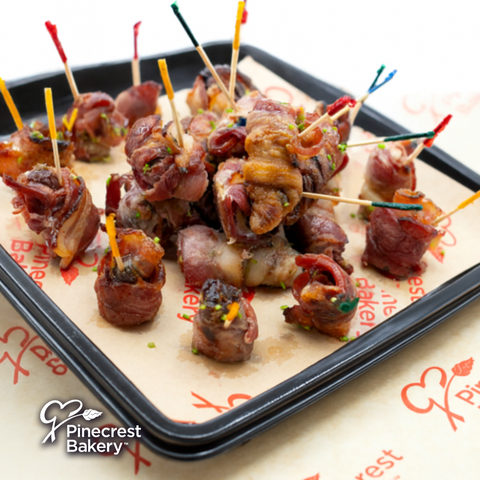 Party Platter Meat: Dates Wrapped in Bacon