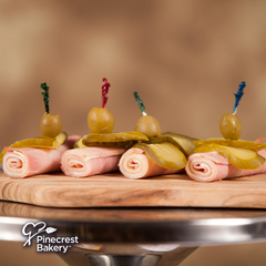 Party Platter: Rolls of Ham, Cheese, Olive